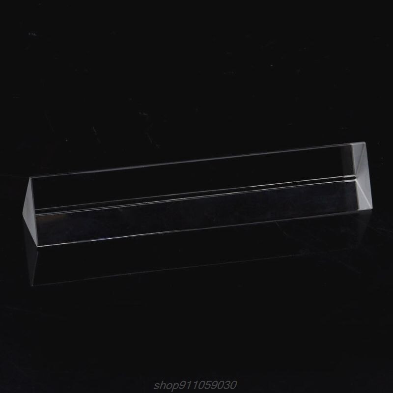 Optical 6" 15cm Glass Triple Triangular Prism Physics Teaching Light Spectrum D25 20