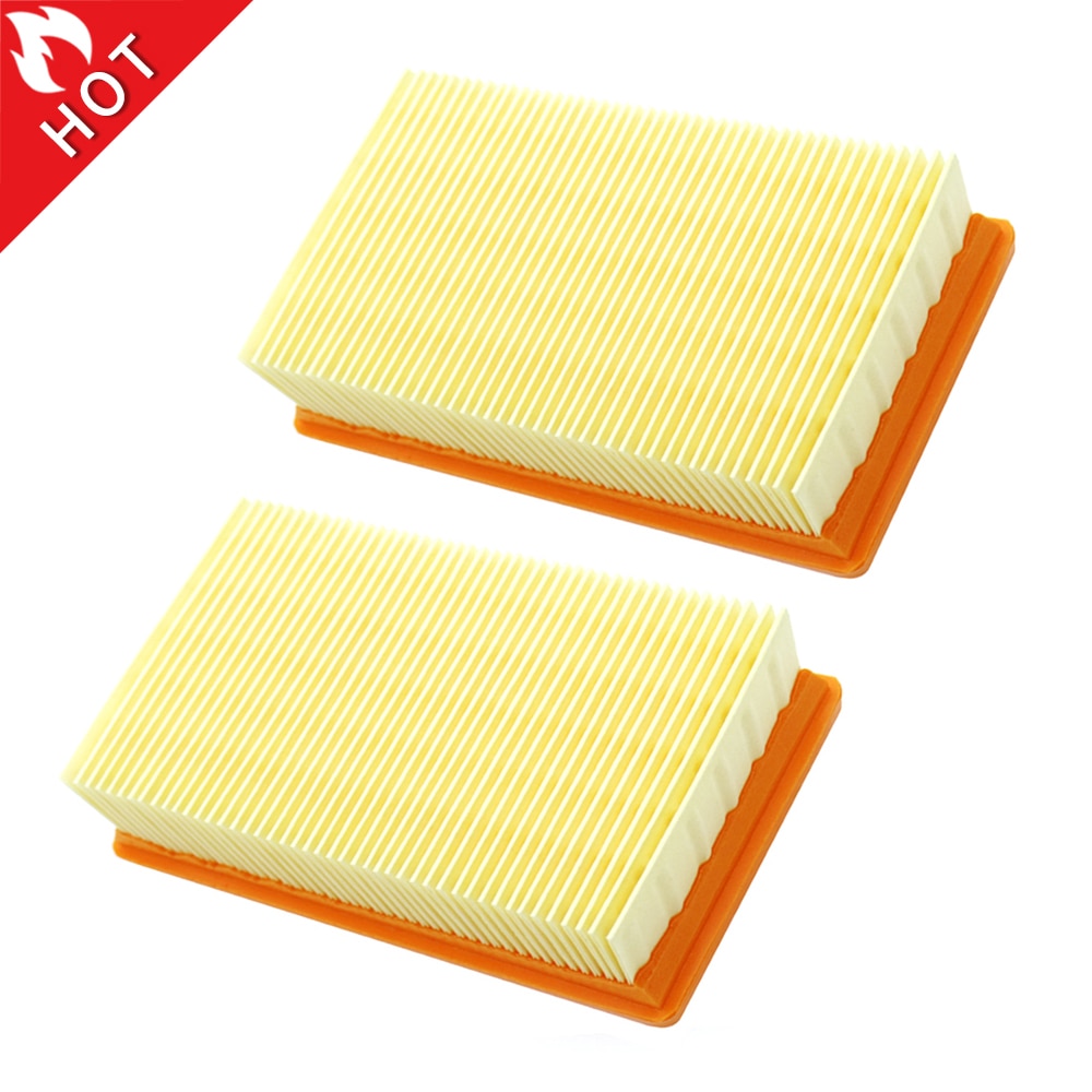 Filtro plisado plano para KARCHER MV4, MV5, MV6, WD4, WD5, WD6, piezas de limpiador al vacío en húmedo y seco, #2.863-005,0, filtros HEPA, 2 uds.
