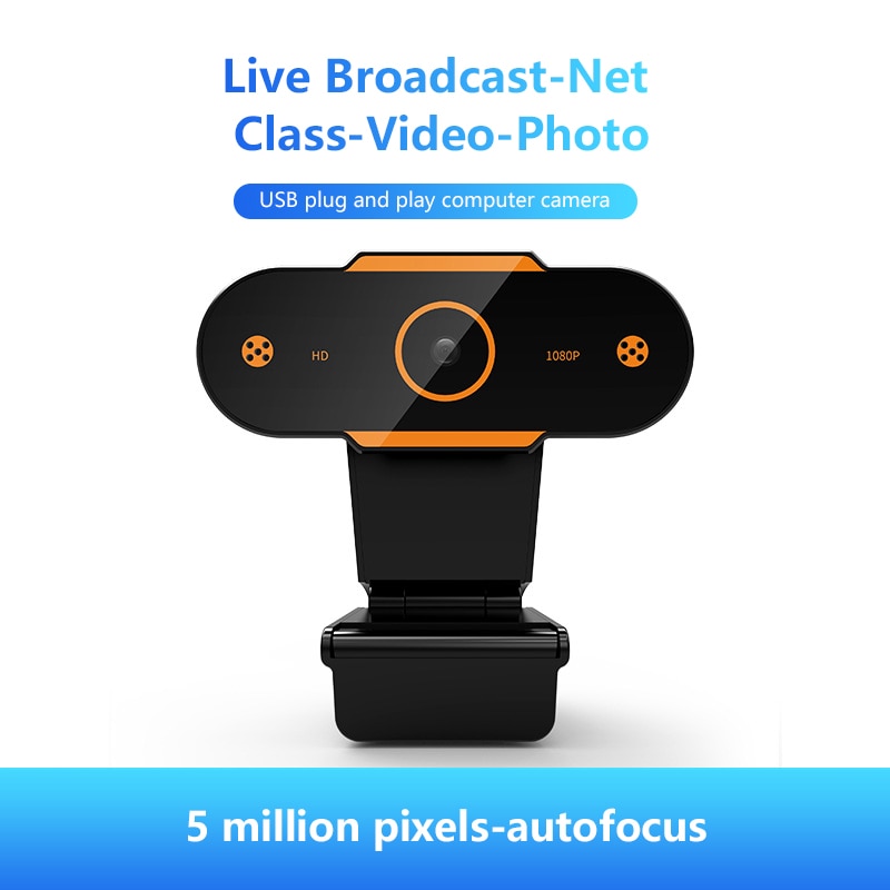 Webcam 1080P Potatable Web Camera Hd Laptop Usb Video Camera Video-opname Met Mic Voor Pc Computer Webcam Logitech