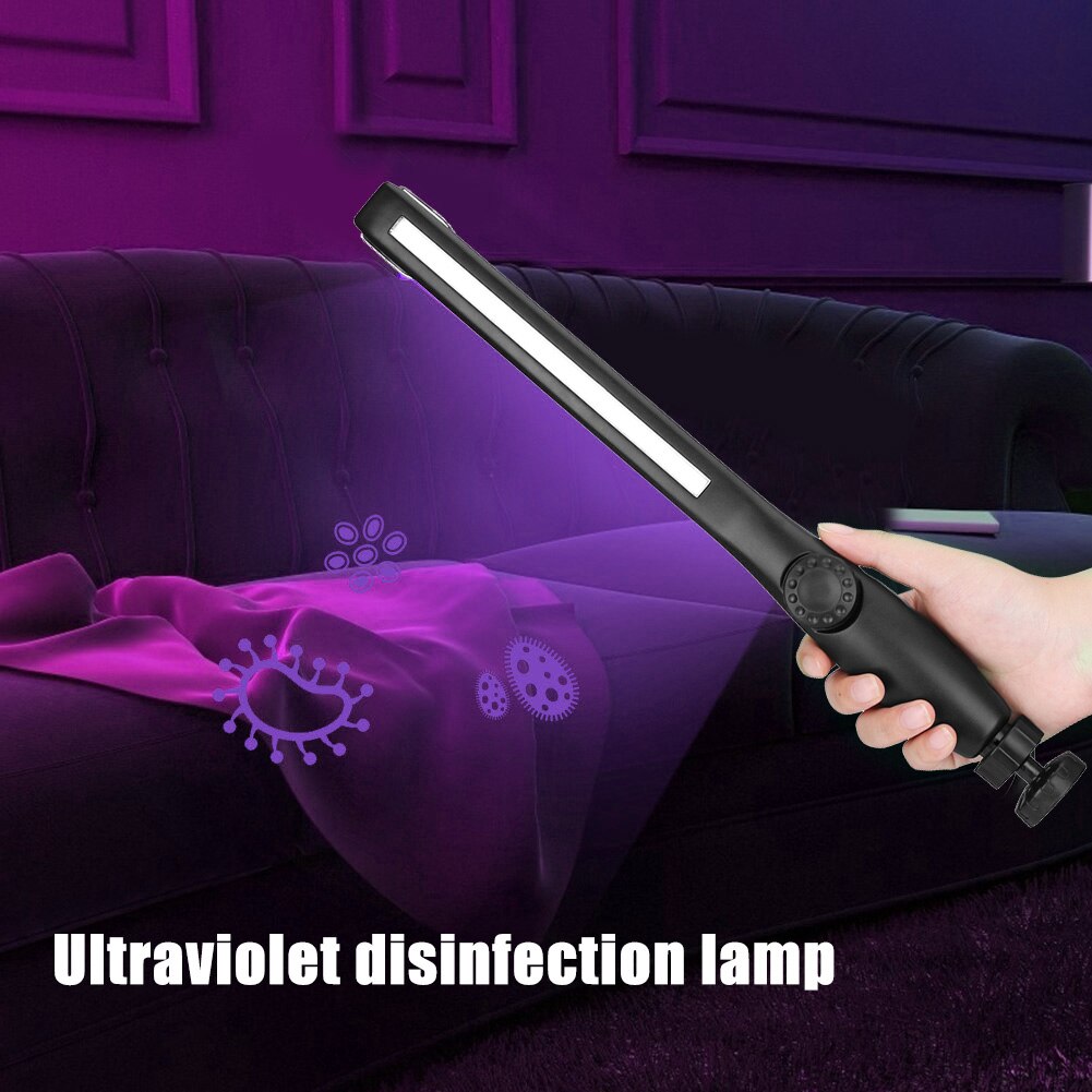Draagbare 40 Led Uv Desinfectie Lamp Wand Oplaadbare Home Ultraviolet Sterilisator Handheld Paars Licht Stok