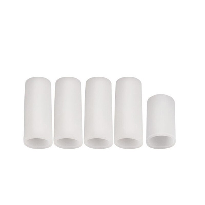 5 st silikongel tub bandage finger tåskyddare fot smärtlindring fotvård: Ndwt