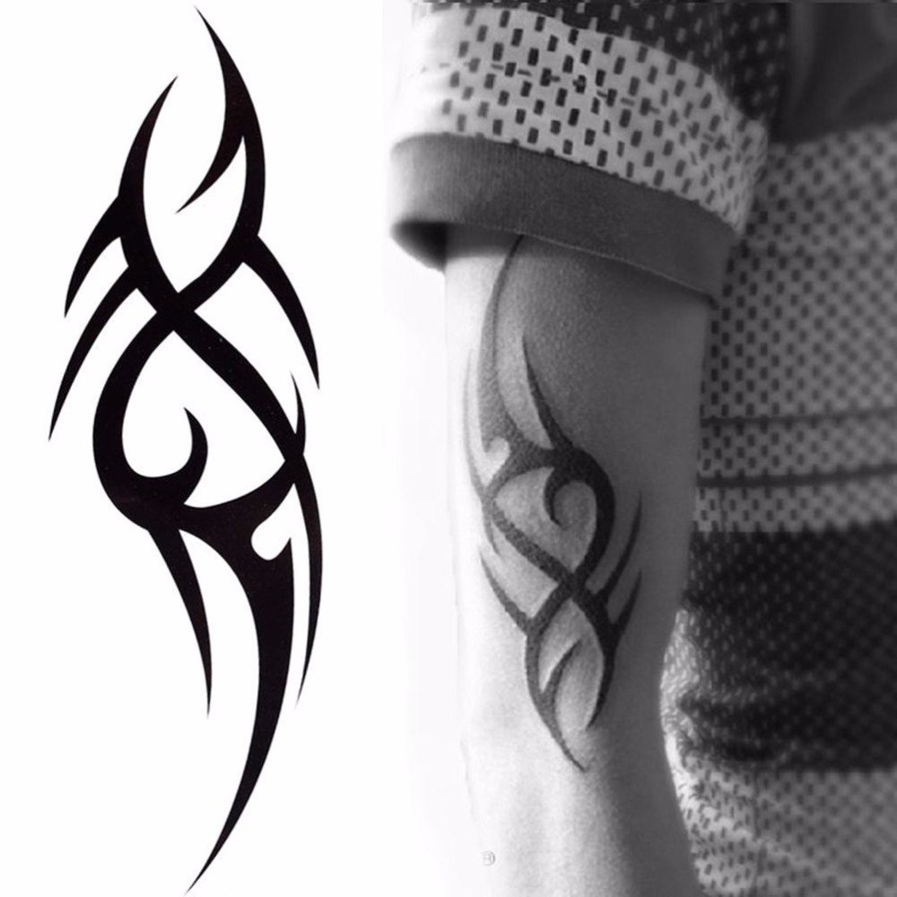 Mannen 3D Grote Tijdelijke Tattoo Waterdicht Tattoo Mouwen Voor Mannen Conversie Van Tattoos Overdraagbare Nep Tatoeëren Flash Stickers: style 1