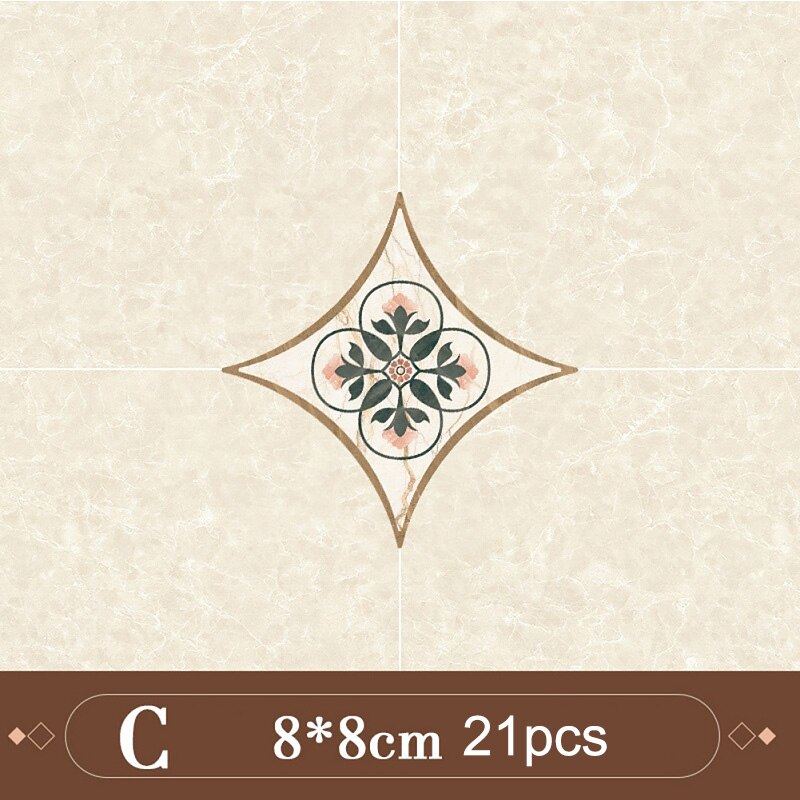 21 pçs/set auto adesivo pvc telha cerâmica adesivos à prova dwaterproof água arte diagonal piso adesivos casa cozinha sala de estar decoração