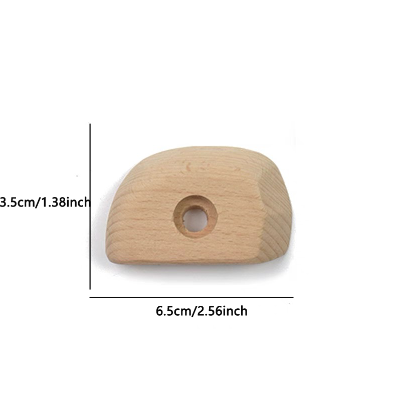 Klätterpunkt i trä, klätterträning, klättergrepp, klippvägg, klättergrepp för barn och gym, olika skruvbara klätterhängbrädor: Elfenben