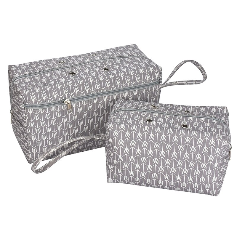 Blauwe Draagbare Haaknaald Pouch Met Compartimenten Breien Kit Organizer Tas Lege Doos Voor Holding Naaien Haaknaalden Tool
