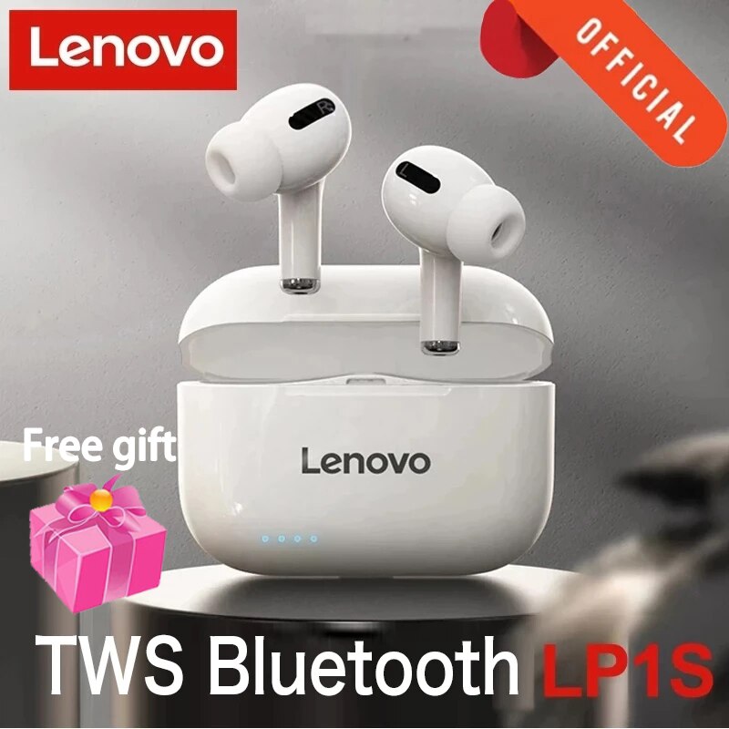 Original Lenovo LP1S TWS Wireless Headphones Bluetooth 5.0 HiFi Earphone Stereo bass with Mic Headset IPX4 Waterproof