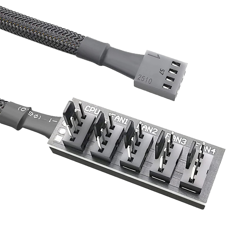 1 tot 5/6 PWM Fan Hub PC CPU Cooling 4PIN Fan Power Kabel Hub Adapter Mouwen Case Splitter voor Computer Koeler Case Fans