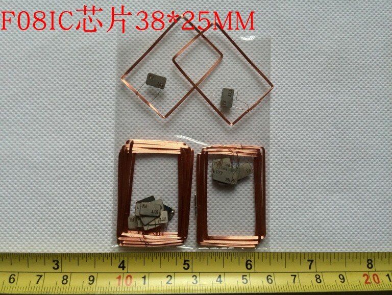38*25Mm F08 Ic Cob En Spoel ISO14443A 13.56Mhz Rfid Passieve Tags 10 Stks/partij