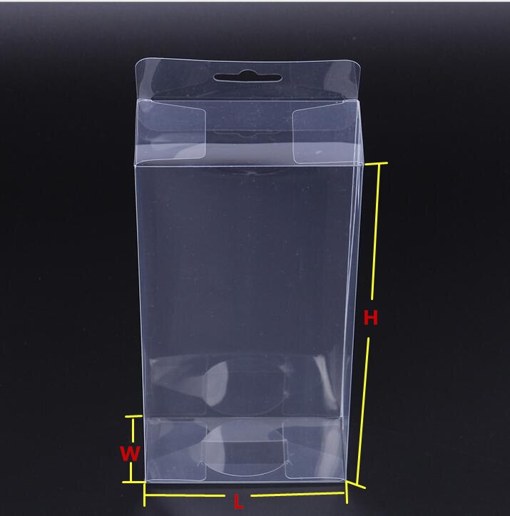 50Stck PVC Klar Kunststoff Verpackung Boxen mit Hängen See Kasten PVC Tragen Fällen Verpackung Kasten Für schmuck/Süssigkeit/spielzeug