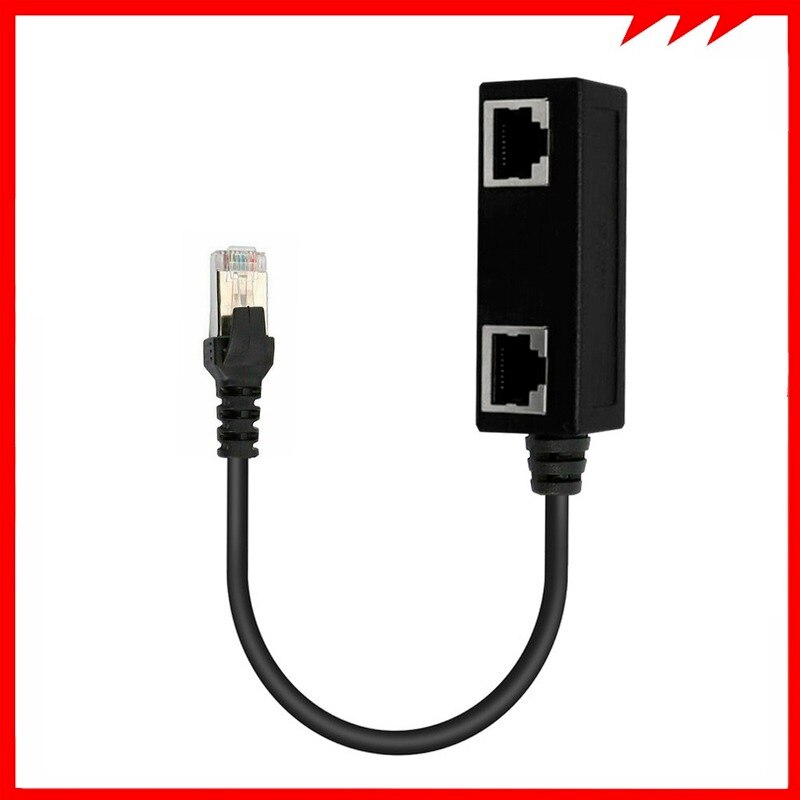 3 in 1 rj45 splitter lan ethernet netværk  rj45 stik forlænger adapter kabel til netværk udvidelse 1 han  to 2/3 hun