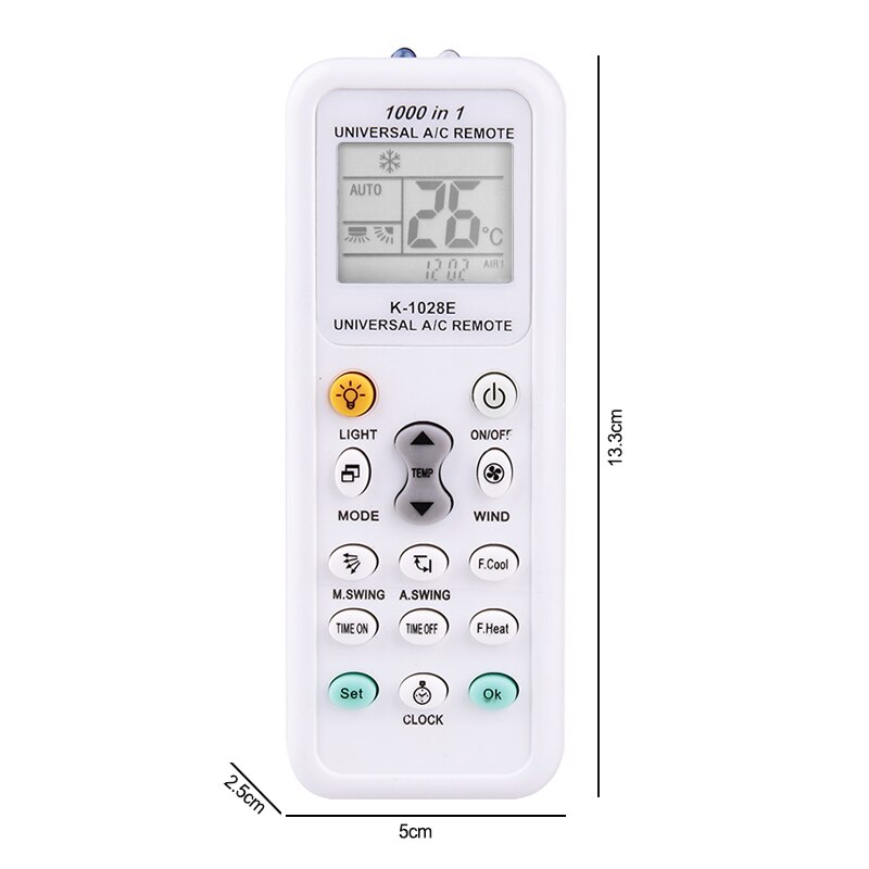 Big LCD Display Remote for Air Condition Low Power K-1028E Air Condition Remote LCD A/C Remote Control Controller
