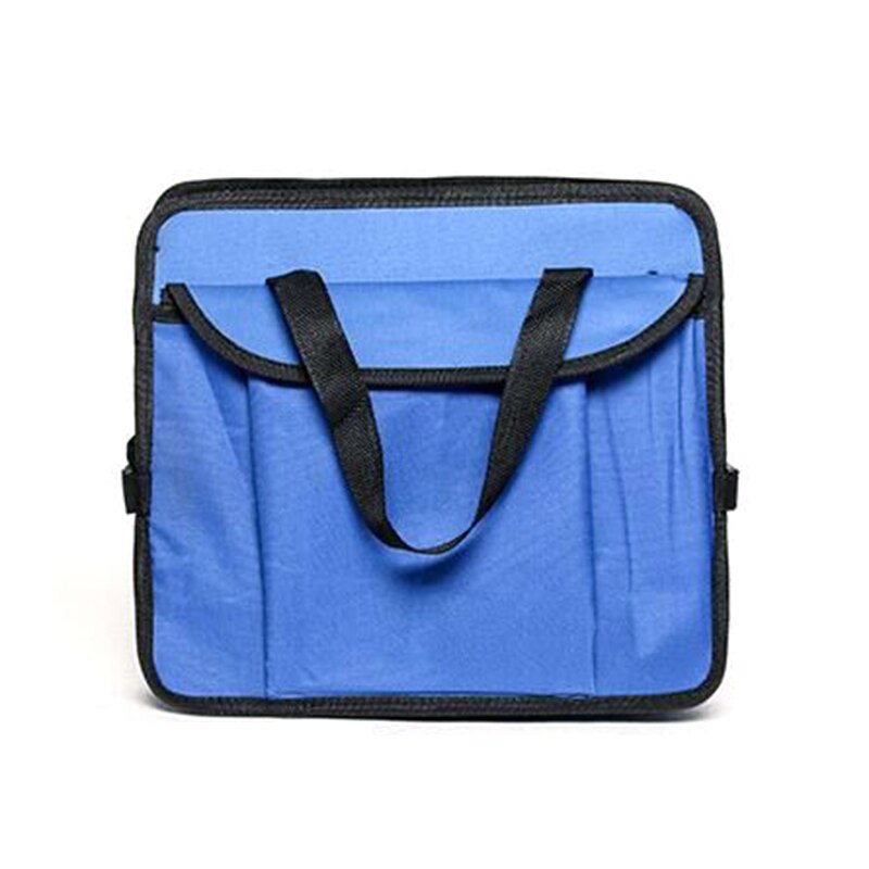 Car Accessories Foldable Car Trunk Organizer Bag Truck Van SUV Storage Basket Portable Net Mesh Compartment Organiser: Blue