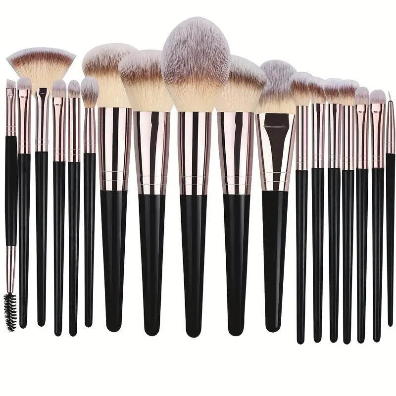 3-20PCS Makeup Brushes Set Fluffy Eyeshadow Foundation Concealer Blush Highlighter Female Cosmetics Beauty Tools Storage box: Silver