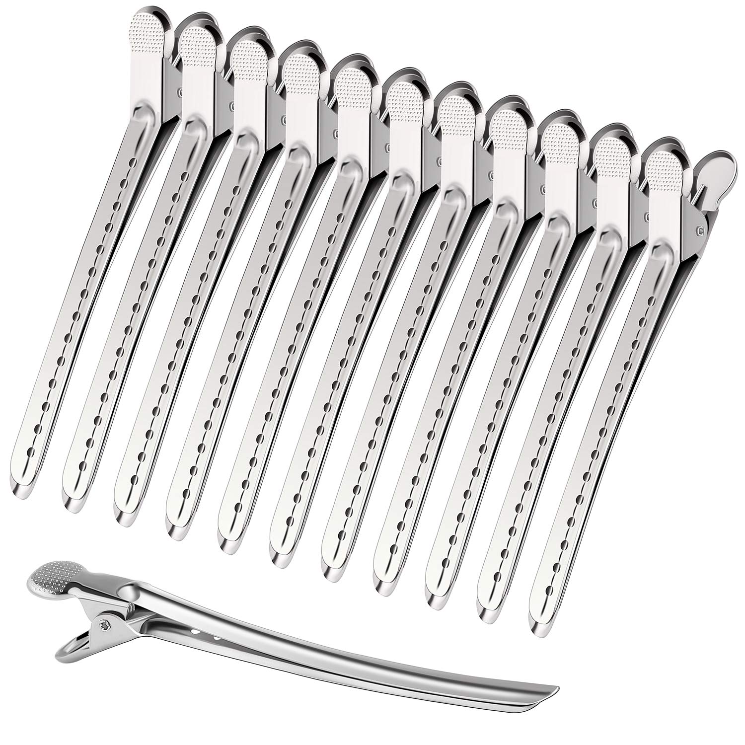 Clip a becco d'anatra in metallo mollette a forcina riccia in coccodrillo supporto per acconciatura soffici radice di capelli salone taglio di capelli copricapo Bobby Pin