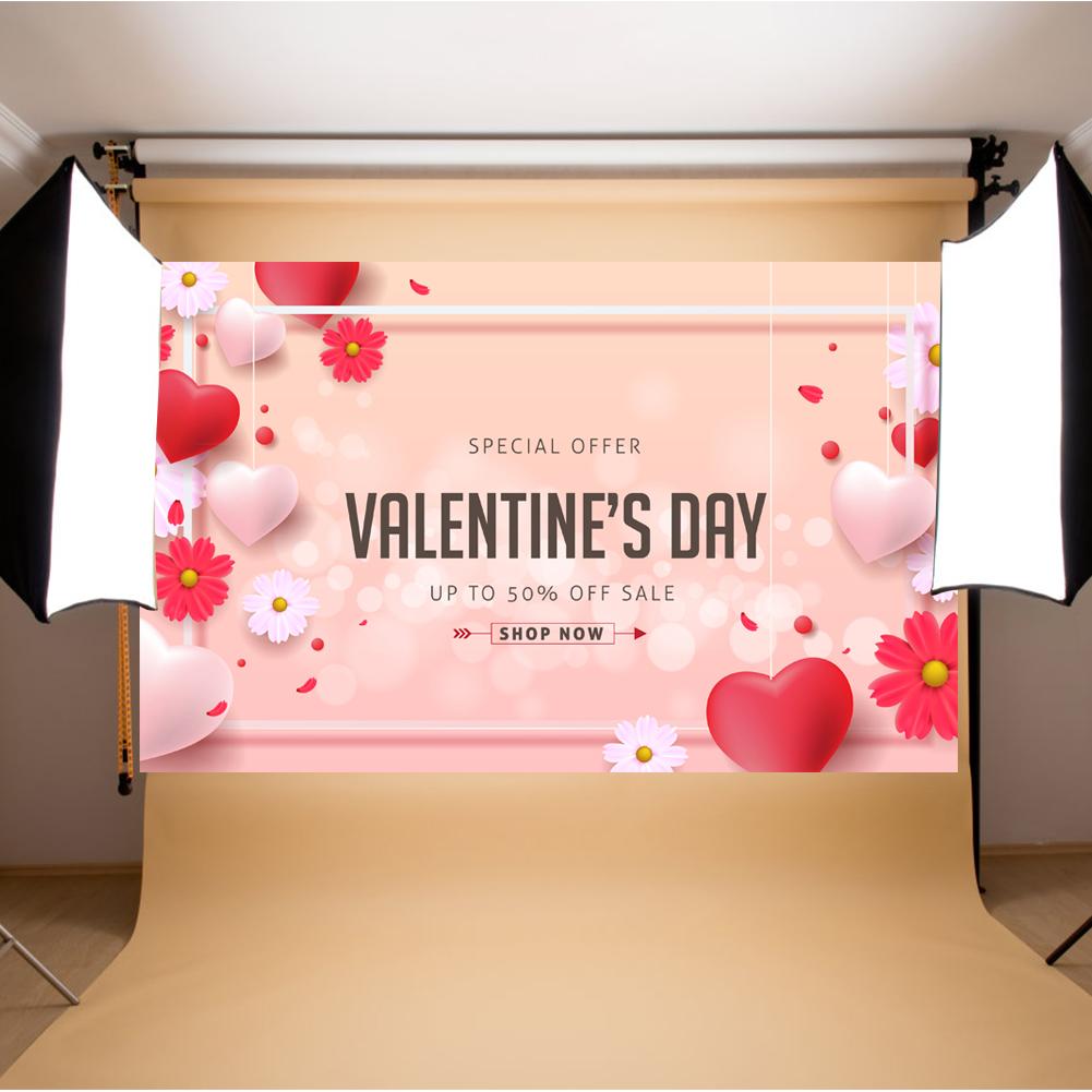 Glad valentines baggrund ikke-afskallet væg bordkunst stof studiefotografi rekvisitter hjemmefest dekorativt tilbehør