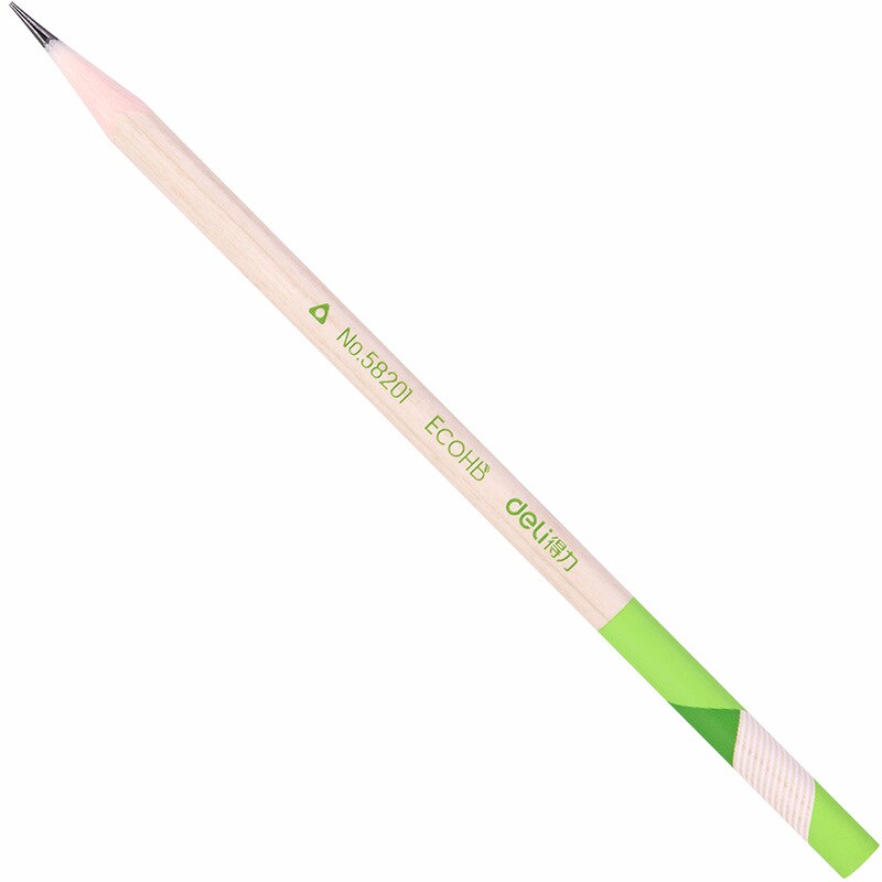 Deli non wood HB triangular advanced graphite writing pencil, sketch pencil, imitation wood pencil, student office stationery