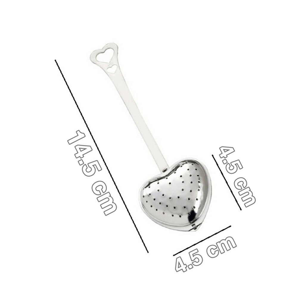 Cuore di Caffè in Acciaio Inox Tè Infusore Cucchiaino Colino Cucchiaio Filtro