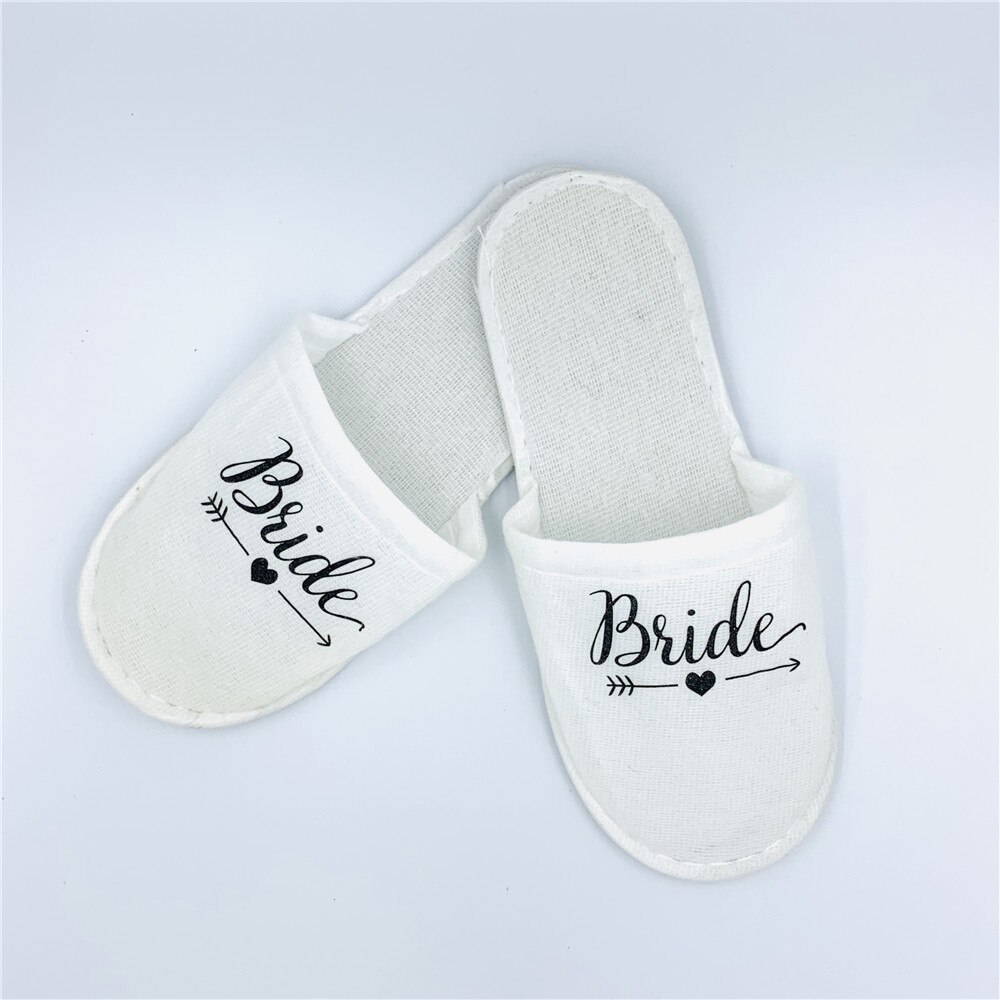 Bruiloft Decoratie Team Bruid Om Zachte Slippers Hand Band Bagagelabel Leer voor Bruids Douche Hen Night Bachelorette Party, Q: S2 Black Bride