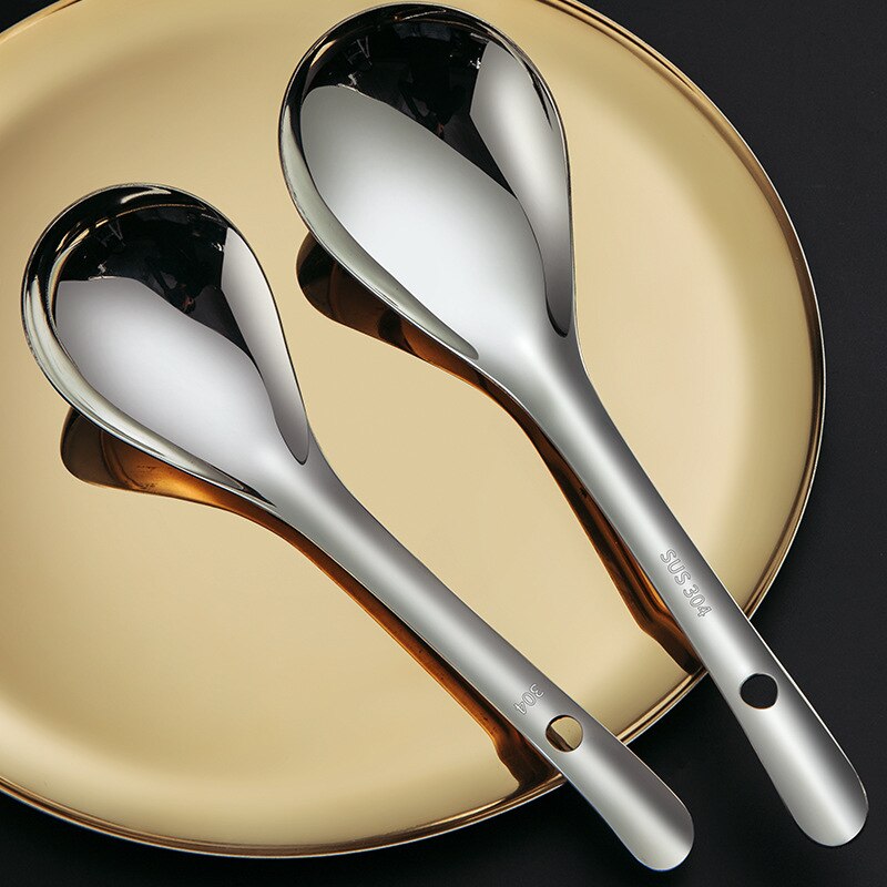 304 store suppeskjeer i rustfritt stål rispadle scoop non-stick øse kjøkkenbord serveringstilbehør