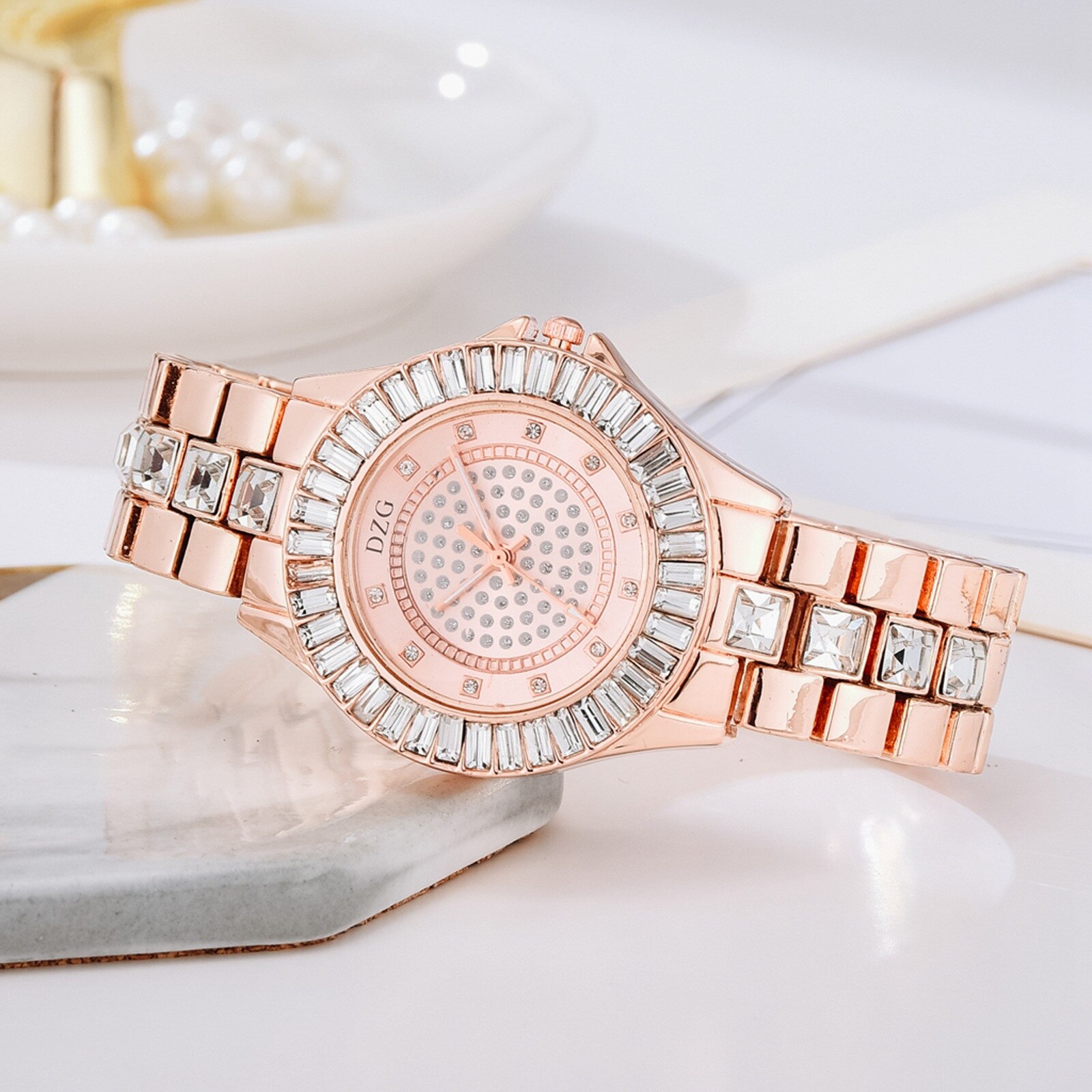 Mode Dame Quartz Horloge Luxe Casual Crystal Armband Horloges Vrouwelijke Heldere Diamant Band Band Horloges Relogio Feminino