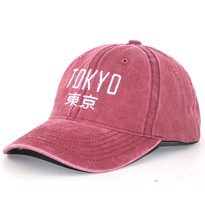 Japanse Stijl Dad Hoed 100% Katoen Gewassen Borduurwerk Tokyo Mode Baseball Cap Mannen Vrouwen Sport Snapback Hoeden