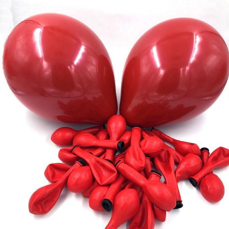 12/10inch Matt Round Pomegranate Red Latex Balloon Party Decoration Ruby Red Double Layer Balloon