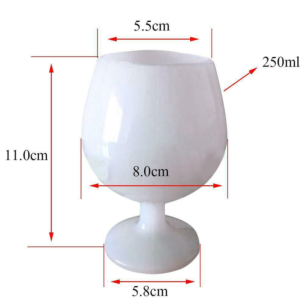 Tapering Glass Red Wine Glass Anti Silicone Glass Goblet Unbreakable Whiskey Beer Bottle Party Supplies