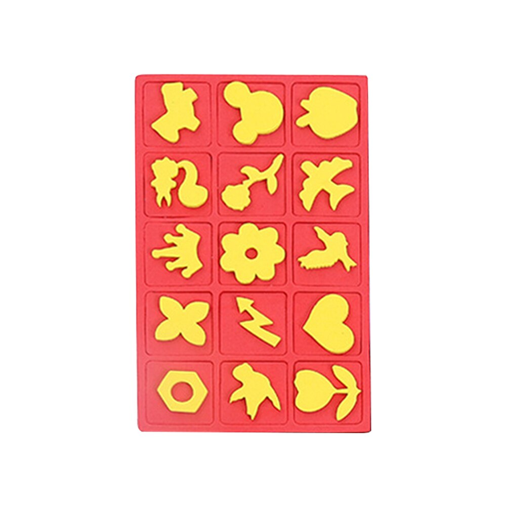 15 stücke Kunst Malerei Briefmarken Schwamm Stempel mit Niedlichen aufbringen FrüHenne Lernen Zeichnung Werkzeuge für freundlicher Kleinkind Handwerk DIY