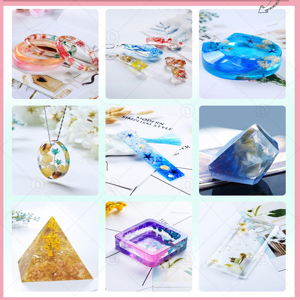 Résine époxy souple UV bricolage cristal transparent, séchage aux ultraviolets, séchage à la lumière du soleil, colle dure activée pour la fabrication de bijoux artisanaux