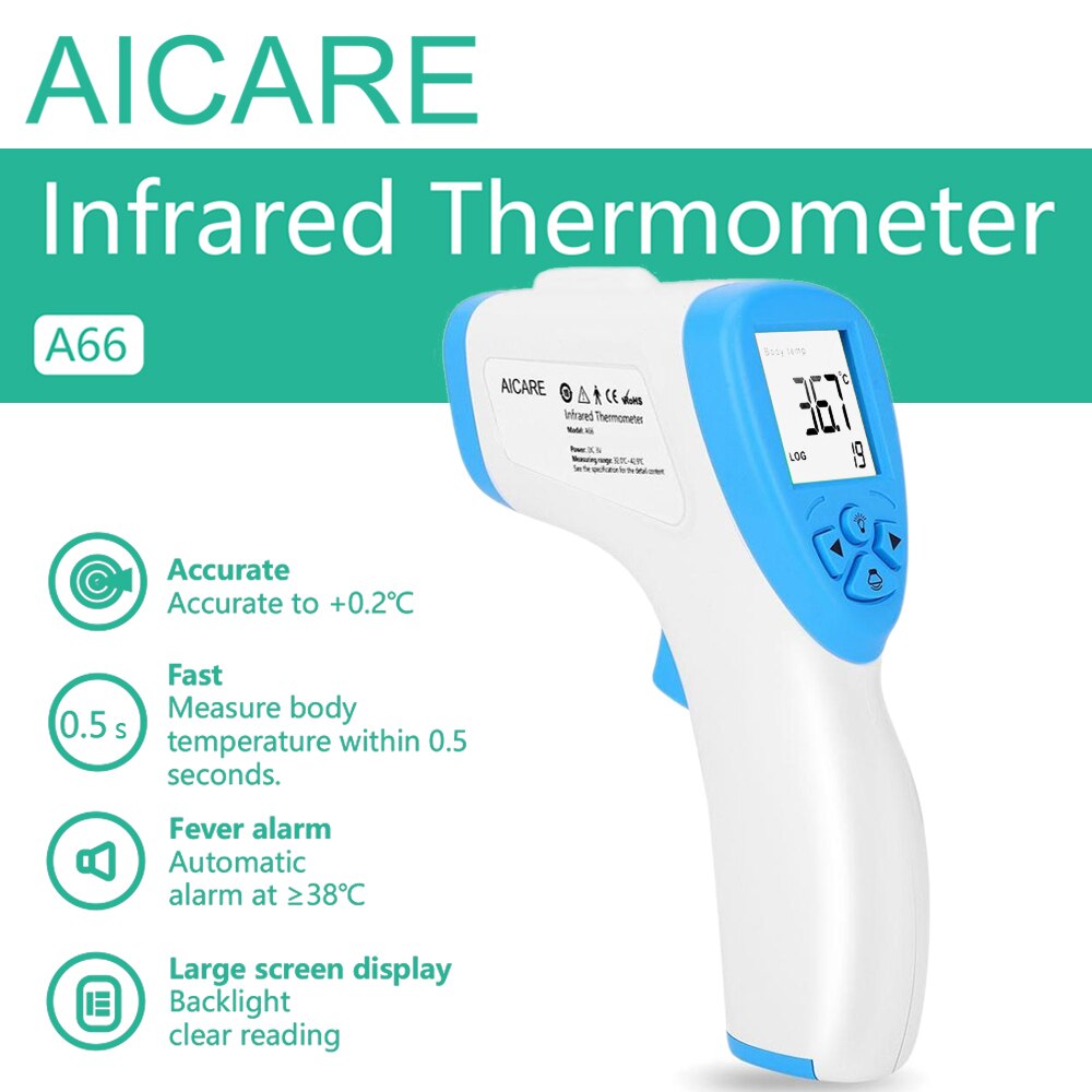 Infrarood Thermometer Digitale Thermometer Draagbare Menselijk Baby Gebruik Koorts Meting Temperatuur Meten Met Lcd Display