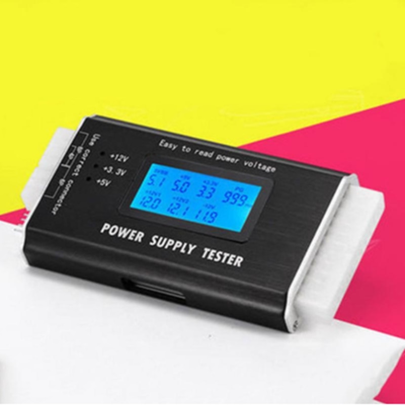 Power Supply Tester Digital 20/24 Pin LCD Display PC Computer Check Quick Bank Supply Power Measuring Diagnostic Tester Tools