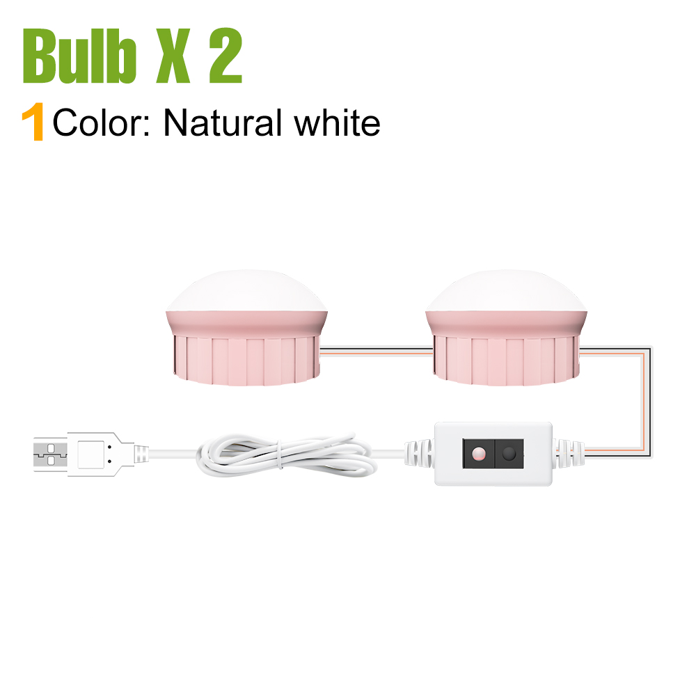 Miroir de maquillage à LED avec ampoule IQUE Table, lampe à intensité variable, décoration de chambre à coucher, miroirs cosmétiques, éclairage de remplissage, DC 5V: green