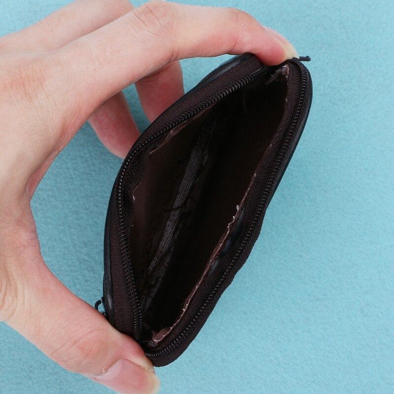Soft Men Women Card Coin Key Holder Zip Change Pouch Wallet Pouch Bag Purse