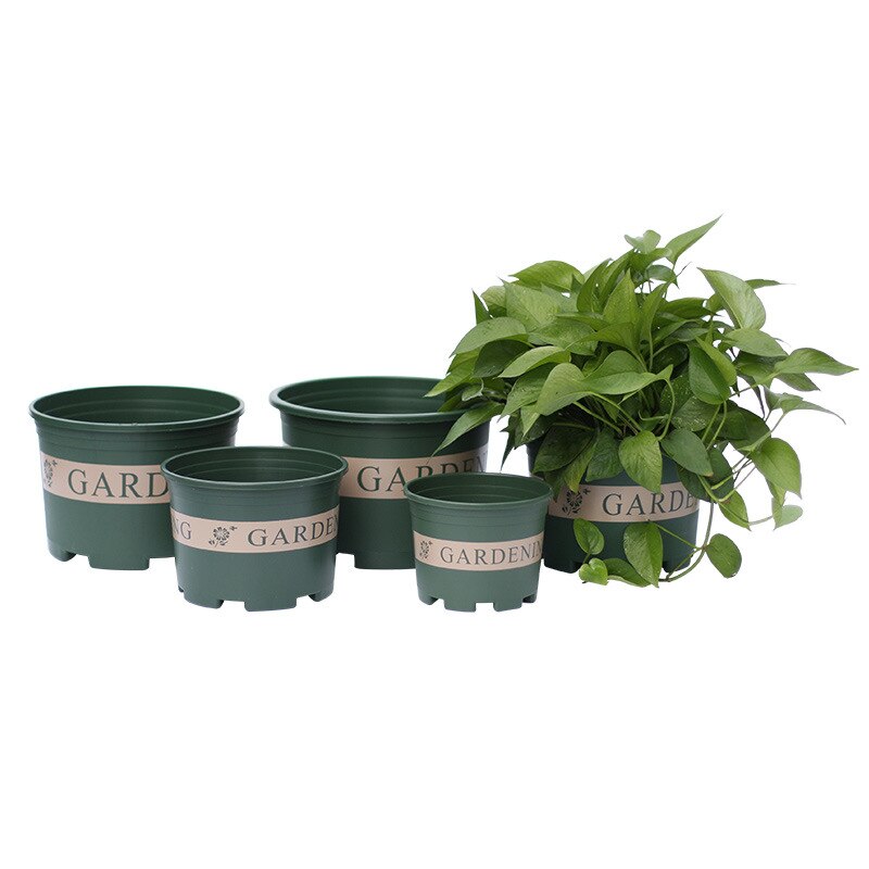 Maceta de resina de orquídeas para el hogar, cuenco grande con bandeja de plástico grueso para jardinería, galón de segunda generación