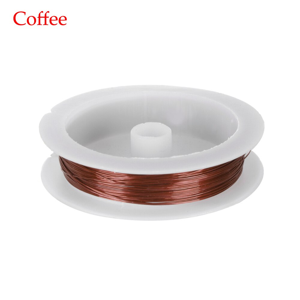 10m/Roll Iron Craft Wire 0.5mm Spool Soft DIY String Jewelry Craft Metal Wire for DIY Decorative Artificial Flower Wreaths Decor: coffee