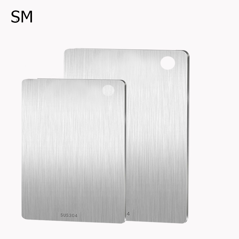 3 STKS Titanium Snijplanken voor Keuken 304 Roestvrij Staal Verdikte Board Dubbelzijdig Food Grade Draagbare Fruit Vlees Hakken: Army Green