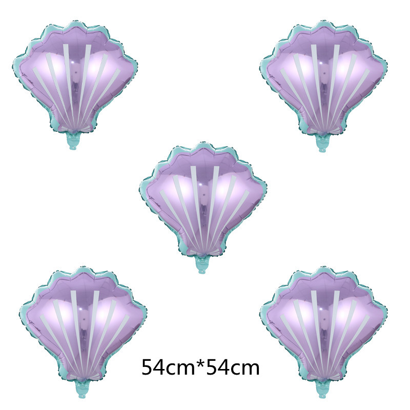 5/10pcs Coquillages Ballon D&#39;hélium Feuille Océan Sirène Thème Pour Bébé Douche Anniversaire Mariage Hawaii Fête De Plage D&#39;été Fournisseurs: 3 / 10pcs