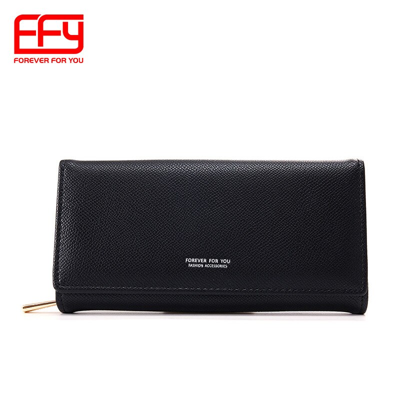 portefeuille multifonctionnel Long portefeuille Simple fermeture éclair pièce sac femmes porte-carte porte-billets femme sac: Black