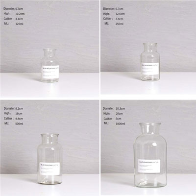 European Decoration Home Glass Vase Flower Vase Flower Arrangement Hydroponic Tabletop Vase for Flower Decoration: Transparent B-4Pcs