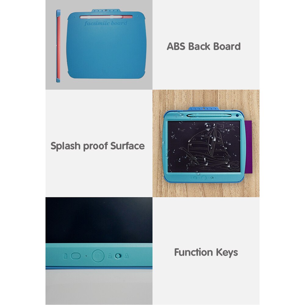 LCD Writing Tablet 9 Inch Translucent Copy Erasable Pressure-sensitive Drawing and Writing Board for Kids&Adults Eye-protective