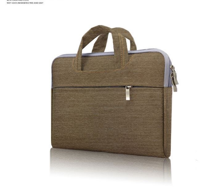 Slanke laptoptas, computertas, notebookhoes, heren- en dameszakentas, aktetas, reistas: Bruin