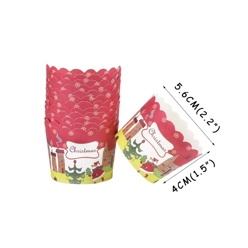 50 st god jul xmas muffins muffins muffin pappersmugg jul hemdekorationer bakkopp muffins omslag dekor år födelse: Stil e