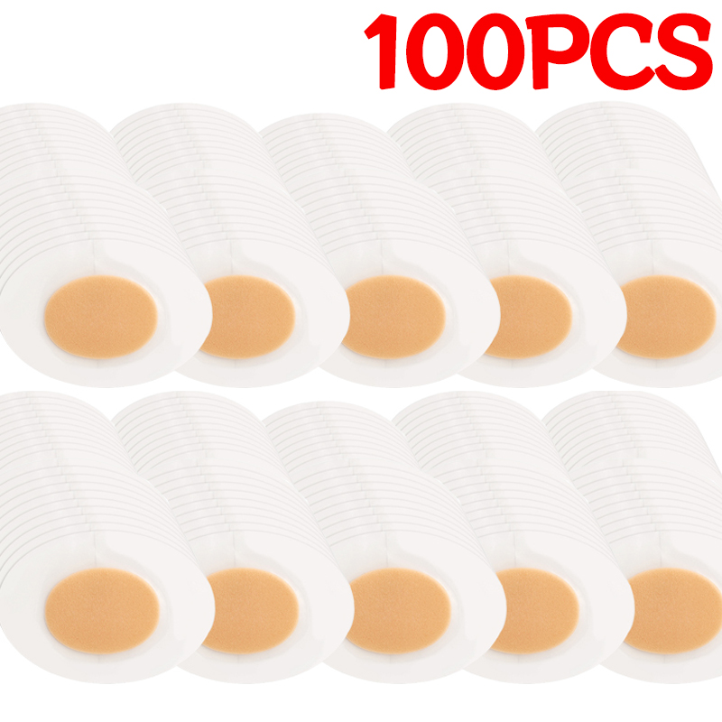 100PCS Schmerzen Relief Gel Ferse Schutz Fuß Patches Klebstoff Blister Pads Hydrokolloid Ferse Liner Schuhe Aufkleber Gips Fuß Pflege: Armee Grün