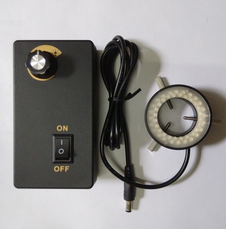 C-C-D Visual Light Source Metal 30mm Inner Diameter Ring Adjustable LED Light Source Monocular Microscope Ring Light Source 0-5w