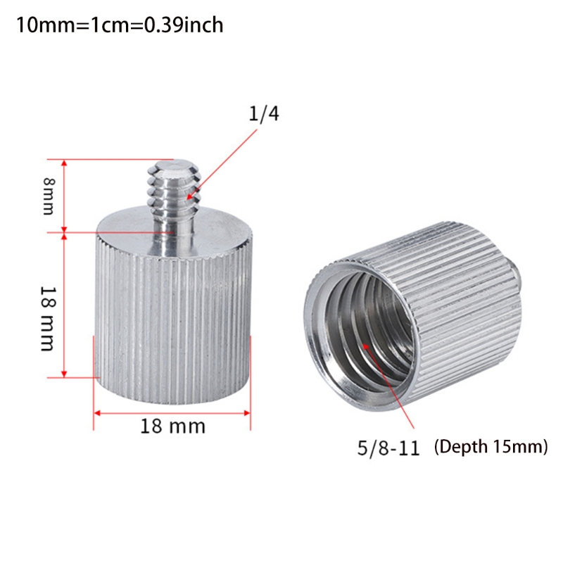 5/8 Inch Tot 1/4 Inch Aluminium Draad Niveau Statief Adapter Mount Converter Voor Camera Mount Houder Statief Monopod Schroef Adapter