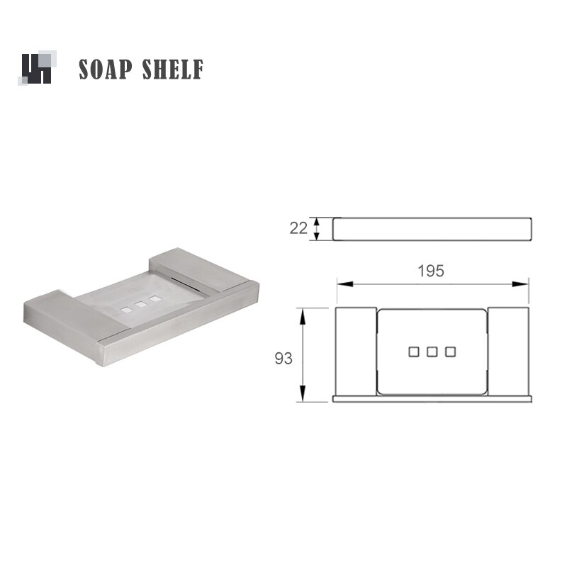Porte-papier essuie-tout en acier inoxydable, accessoires de salle de bains, porte-serviettes brossés, porte-brosse de toilette, porte-savon à crochet: Metal Soap Dish