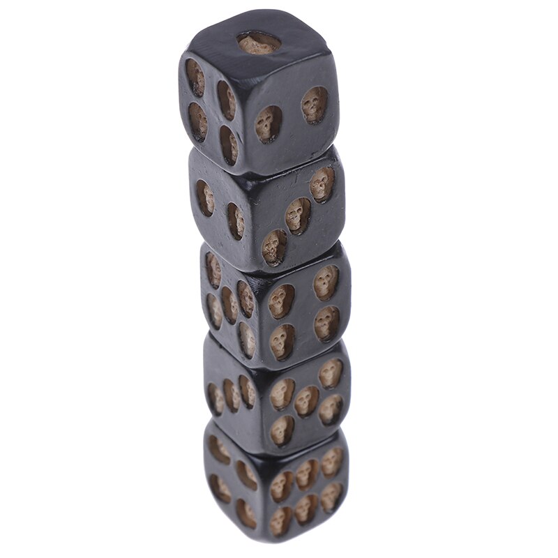 5 Stks/set Club Pub Party Game Speelgoed Skull Bones Dice Zes Zijdige Skelet Dobbelstenen Hars Dobbelstenen Voor Kinderen Volwassenen