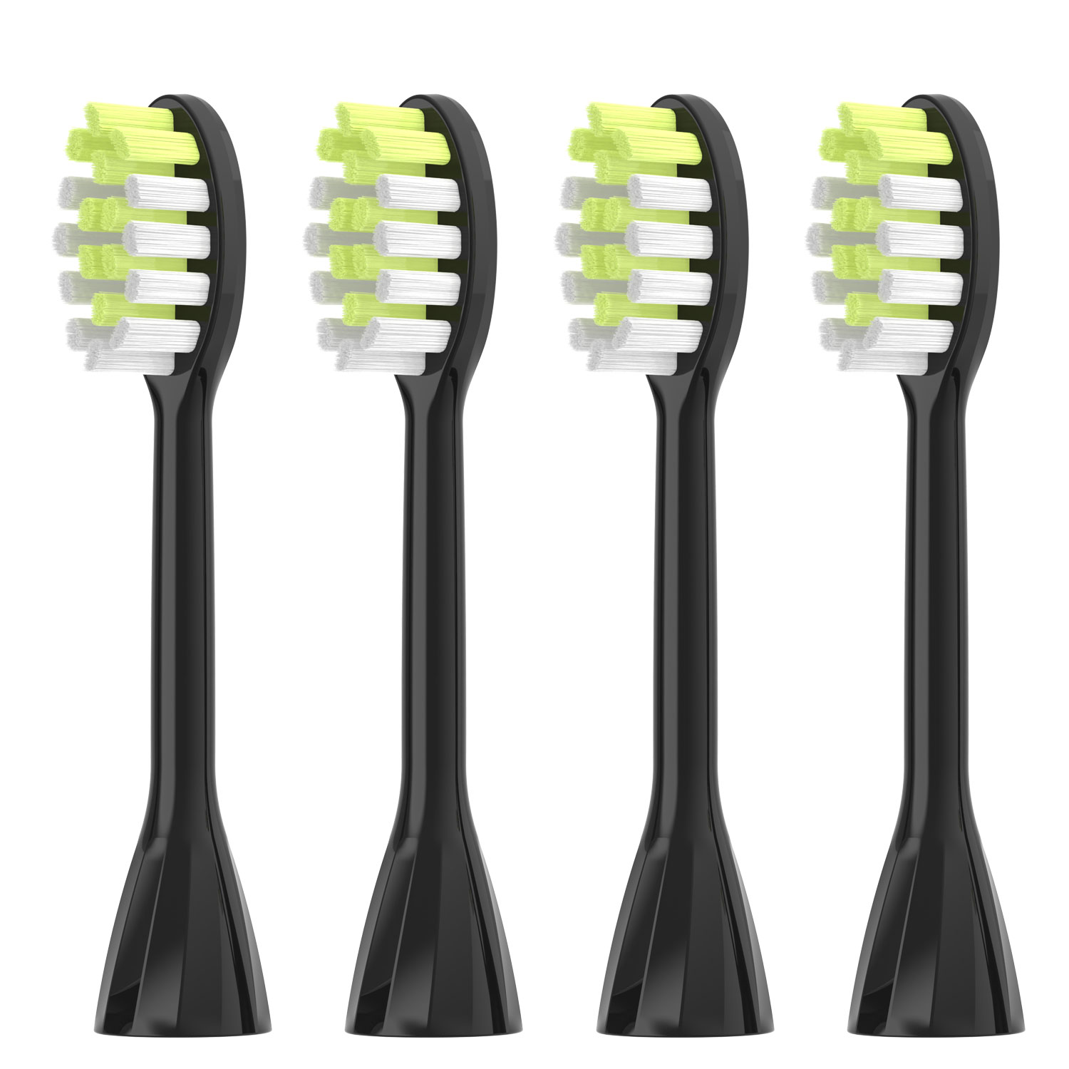 4Pack Replacement Toothbrush Heads Compatible with Ph One Soni care Electric Toothbrush Head HY1100 HY1200 BH1022: black