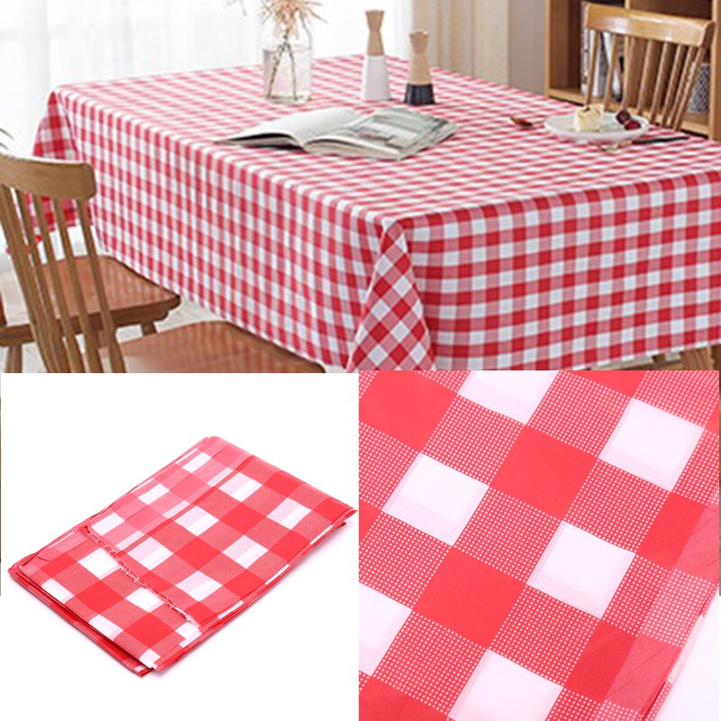 ! Weddings Home Decoration Outdoor Picnic BBQ Decoration Disposable Thickening Red Checkered Tablecloth Party