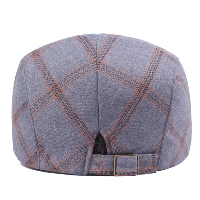 QBHAT-boina de algodón a cuadros para hombre y mujer, sombrero de hiedra para Newsboy, informal, plano, para conducir, Golf, gorra de arte juvenil, Simple